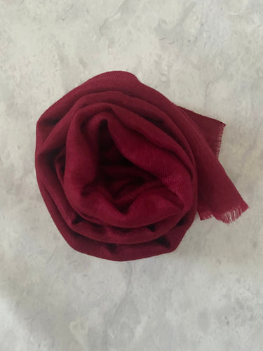 100% Cashmere Scarf/Shawl/Wrap | Handwoven | Maroon | Ships from California